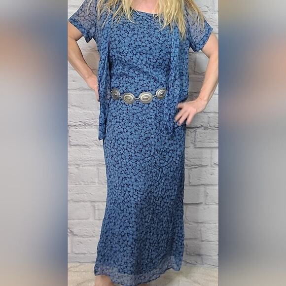 Vintage Robbie Bee silk dress set - Picture 2 of 7